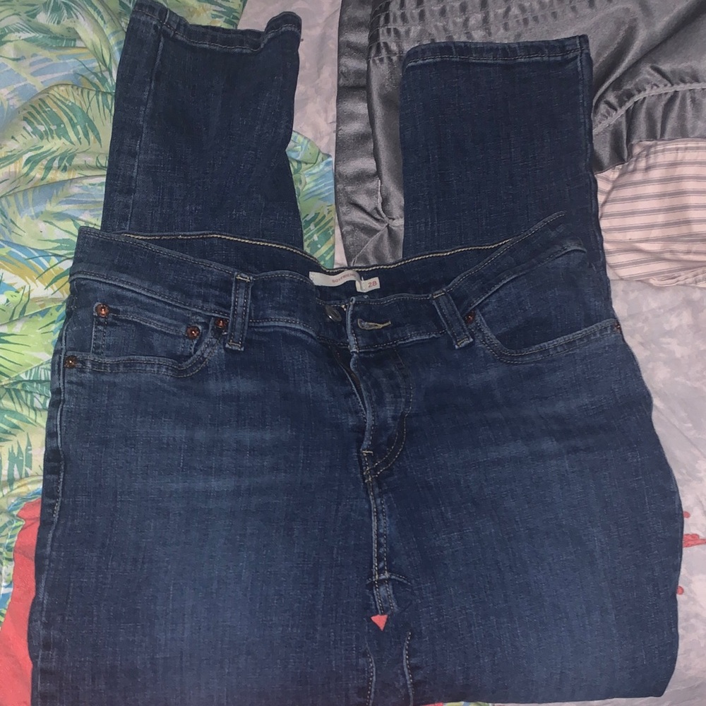 Levi's Women's Boyfriend Jeans - Dark Blue